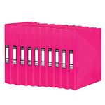 ED 10 x Pukka A4 Glossy 2-Ring Binder File School Work Office 40mm Spine File Organiser (Pink)