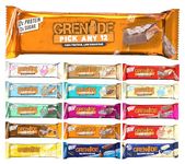 Grenade Carb Killa - Pick any 12 Protein Bars from Birthday Cake, Cookie Dough, Salted Caramel, Fudged up, Peanut Nutter, Salted Peanut, Dark Chocolate Mint & More. High Protein & Fibre and Low Sugar