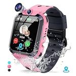 JUBUNRER Kids Smart Watch with GPS Tracker IP68 Waterproof Smart Watch for Kids With Call HD Photo Puzzle Game Alarm Clock SOS Class Mode 3-12 Years Boys Girls Watch Christmas Birthday Gifts