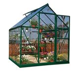 Palram Canopia Harmony 6x4 Green Greenhouse - Clear Polycarbonate, Aluminum Frame, Base Included