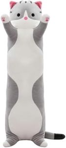 SHINUOER Cute Long Cat Plush Body Pillow, Soft Stuffed Animals 59 Inch