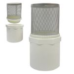 Cotonlake 1.2 inch stainless steel filter cover connected to 1.2 inch/DN32 PVC water pipe, Suction Strainers used to remove debris and reduce solid entry