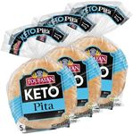 Toufayan KETO Pita Bread | High Fiber and Protein, Low Carb, No Sugar (3 Pack, 15 Pitas Total)