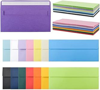 VANRA 150 Pack Colorful Envelopes #10 Business Envelopes Bulk for Office Checks, Letter Mailing Invoices, Party Invitations, 4.13 x 9.49 in (15 Assorted Colors)