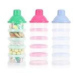 3 PCS 5 Layers Baby Milk Powder Dispenser, Milk Powder Pots,formula dispenser. Food Storage Tank, Candy Storage Tank, Powder Food Storage Tank,Formula Dispenser Portable Milk Powder Formula Dispenser Container Pot Box Milk Cans Snack Storage Box for Travel(Blue + Green+ Pink)