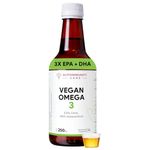 Autoimmunity Care Vegan Omega 3 Oil – Algal Oil Omega-3 with EPA DHA & Astaxanthin | Veg Omega3 Supplement for Heart, Brain, Eyes, Skin & Joints | Better than Fish Oil Omega3 | High EPA DHA | 25 Servings