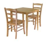 Winsome Wood Groveland 3-Piece Wood Dining Set, Light Oak Finish