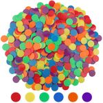 Coopay 300 Pieces Counters Counting Chips Plastic Markers Mixed Colors for Bingo Chips Game Tokens, Contain White, Blue, Green, Yellow, Red, Purple Colors