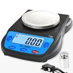 600g x 0.01g Science Digital Scale Lab Balance Gram Scale Accuracy Electronic Scale Laboratory Scale Chemistry Jewelry, Carats, Ounces, Grams, Calibration Weight and Adapter Included