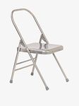 Yogamatters Yoga Chair - Metal No Front Bar | Foldable Iyengar Yoga Prop | Yoga Accessories & Equipment