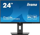 iiyama Monitor Desktop XUB2497HSN-B1-23.8", Full HD LED, IPS, 1920 x 1080/100Hz, 1H1DP1C, HAS, RJ45, Black