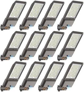 AIKVSXER 340W LED Parking Lot Light 85000LM 6000K Daylight Dusk to Dawn Photocell Commercial Outdoor Lighting, IP65 Waterproof 11 Years Lifespan for Parking Street Yard Garage Warehouse 12 Pack