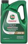 Castrol GTX High Mileage 20W-50 Synthetic Blend Motor Oil, 5 Quarts