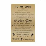 Happy 15th Anniversary Card - 15 Year Anniversary Card for Husband Wife - 15th Wedding Anniversary Card Gifts for Him Her Men Women