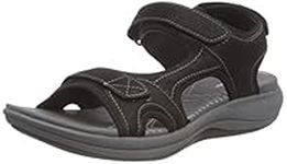 Clarks Women's Mira Bay Sandal, Black, 6.5 UK