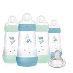 MAM Easy Start Anti-Colic Baby Bottle, Medium Flow, Breastfeeding-Like Silicone Nipple Bottle, Reduces Colic, Gas, & Reflux, Easy-to-Clean, BPA-Free, Vented Baby Bottles For Newborns, 2 Plus Months