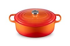 Le Creuset Signature Enamelled Cast Iron Oval Casserole Dish With Lid, 31 cm, 6.3 Litre, Volcanic, 21178310902430