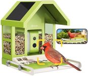 Birdfy Smart Bird Feeder with Camera, Durable Metal Bird Feeders for Outdoors, AI Identify Bird Species, Instant Alerts, Auto-Record Bird Video, Live View, Solar Powered, Gift for Bird Lovers