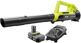 Ryobi ONE+ 90 MPH 200 CFM 18-Volt Lithium-Ion Heavy Duty Durable Cordless Leaf Blower - 2.0 Ah Battery and Charger Included, Compact, Lightweight Design Ideal For Use On Hard Surfaces