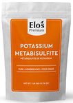 Potassium Metabisulfite (1lb)| Packed in Canada| 100% Pure Food-Grade and Kosher Friendly Additive| Preservative and Antioxidant; Used for Homebrewing, Winemaking, Baking and Fruits; Equipment Sanitizer| by Elo’s Premium