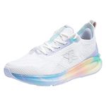 XTEP Beige White Women's Stylish Upper Flexible Sole Running Shoes with Rebounding (3.5 UK)