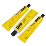 UHU Glue, All Purpose Glue 60ml Pack of 3 tubes Perfect For Crafts Transparent Fast drying Strong Arts Craft DIY, Adhesive, Glue