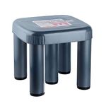 Ski Homeware Venus Jumbo Plastic Strong & Unbreakable Comfortable Seating Mini Stool (Dark Grey) - 35 Cm, 32.5 Cm