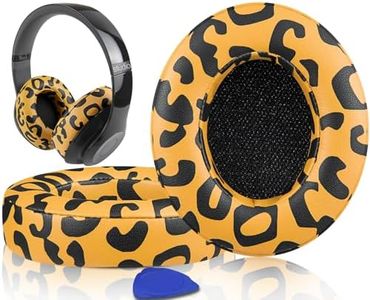 SoloWIT Replacement Ear Pads Cushions for Beats Studio 2 & Studio 3 Wired & Wireless Headphones, Earpads with Soft Protein Leather, Noise Isolation Memory Foam, Added Thickness - Tiger Stripes