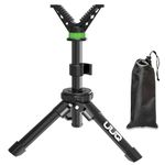 UUQ QV3 Rapid Shooting Rest Tripod with 8.7’- 18.7’Height Adjustment, Lightweight Aluminum Cast Construction, Portable Rifle Bench Rest with Removable 360° Rotate V Yoke Holder for Hunting, Shooting