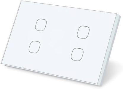 Australian Certified Zigbee Smart Light Switch – Premium Touch Wall Switch, Compatible with Alexa & Google Home, Zigbee Hub Required, Home Automation - Neutral Wire Required (White, 4 Gang)