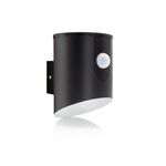 Auraglow Outdoor Battery Powered Wireless LED PIR Motion Sensor Security Wall Light IP44, Cool White Cylinder Sconce for Porch, Garage, Drive and Garden (Black)