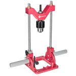 Portable Drill Guide for Vertical Hole Drilling, Drill Press Adapter for Hand Drill, 0° to 60° Angle Drilling Guide, Precision Adjustable Drill Stand Attachment with 1/2" Chuck