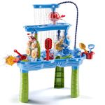 BLmukce 3-Tier Water Table for Kids Toddlers Ages 1 2 3+ 4-8 with Chair, Outdoor Summer Beach Sensory Play Activity Toys, Water Pool Table, Birthday Gifts for Boys Girls (Water Table + Pump Elephant)