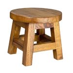 Crafty Artisan wooden milking stool 40mm XL cross bar version made to last for years, multi uses as step stool, plant stand, kids stool