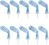 LeFeng 10pcs Knitted Golf Iron Head Covers 3-9/A/P/S Set - Lightweight and Durable Material - Multiple Patterns Golf Club Head Covers - Fit Well for Callaway Ping Taylormade Cobra Etc.(Blue Stripes)