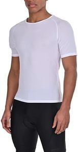 TCA Camiseta Gym Hombre - Camiseta Compresión Hombre Interior - De Malla Ligera Transpirable para Verano - Camisetas Gym de Secado Rápido y Cortavientos - Blanco, S