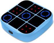 Tic-Tac-Toe Bolt Game, 4-in-1 Handheld Puzzle Games Console, Electronic Tic-Tac-Toe Game for Educational and Memory Growth, Portable Travel Games for Car Ride, Board Games for Kids and Adults (Blue)