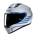 HJC C10 Lito Full Face Motorcycle Helmet Motorbike Scooter ACU Gold Crash Lid Blue (XL)