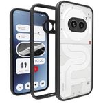 RIGGEAR Shockproof Sleek Hybrid Armor Back Cover Case Compatible with Nothing Phone 2A / Phone 2A Plus (Clear PC + Black TPU Bumper)