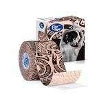 CureTape Art Kinesiology Tape | 1 Roll 5cm x 5m | Beige Tattoo | Waterproof | Latex-Free Medical Kinesiology Tape | Kinesio tape for Sports & Fitness | Kinesiology recovery tape for Extreme Sports