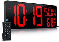 Large Digital Wall Clock with Remot