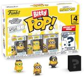 Funko Bitty Pop!: Minions Mini Collectible Toys 4-Pack - Eye, Matie, Cro-Minion, Au Naturel, & Mystery Chase Figure (Styles May Vary)