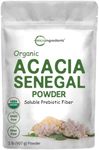 Micro Ingredients Organic Acacia Senegal Powder, 2 Pounds (32 Ounce), Instant Soluble Fiber Powder, Plant-Based Prebiotic Superfood for Gut Health, Non-GMO, No Gluten, Vegan