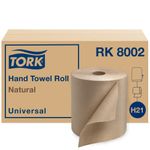 Tork Universal RK8002 Hardwound Paper Roll Towel, 1-Ply, 7.875" Width x 800' Length, Natural, Green Seal Certified (Case of 6 Rolls, 800 per Roll, 4,800 Feet)