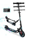 RCB Electric Scooter for Kids, 150W Motor - Max 9.94mph - Colorful LED Lights - Foldable - LED Display,Kids E Scooter for Age 6-12