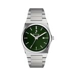 Sylvi Professional Edge Watches for Men | Water Resistant Analog Watch | Stainless Steel Watch Strap | Watch with Date Display | Durable & Stylish Watch for Men (Green Silver)