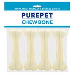 Purepet Dog Treat Chew Bones,10.16Cm 160g Pack of 4 Bones