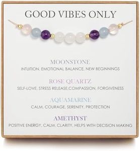 Moonstone Bracelet, New Beginnings Gifts for Women, Good Vibes Only Bracelet, Manifestation Gifts, Protection Bracelet, Positive Energy, Manifest Positivity, Happiness Bracelet Gift for Her