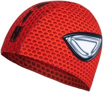 Bonnet de Natation Revo Cap Spiderman | Bonnet en Tissu| Bonnet de Bain pour Homme, Femme et Enfant | Bonnet de Piscine | Grand Confort et Adhérence| Fabriqué en Italie