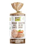 rice UP! eat smart, Brown Rice Cakes, Black Imperial Rice Unsalted, 120g